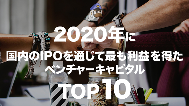 2020年に国内のIPOを通じて最も利益を得たベンチャーキャピタルTOP10
